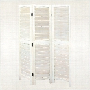 Wayborn Chinese Oakwood Low Venetian Room Divider in Whitewash