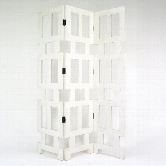 Wayborn Abertson Room Divider In Whitewash