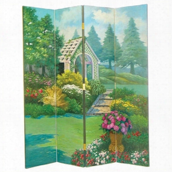 Wayborn Hand Painted The Gazebo Room Divider