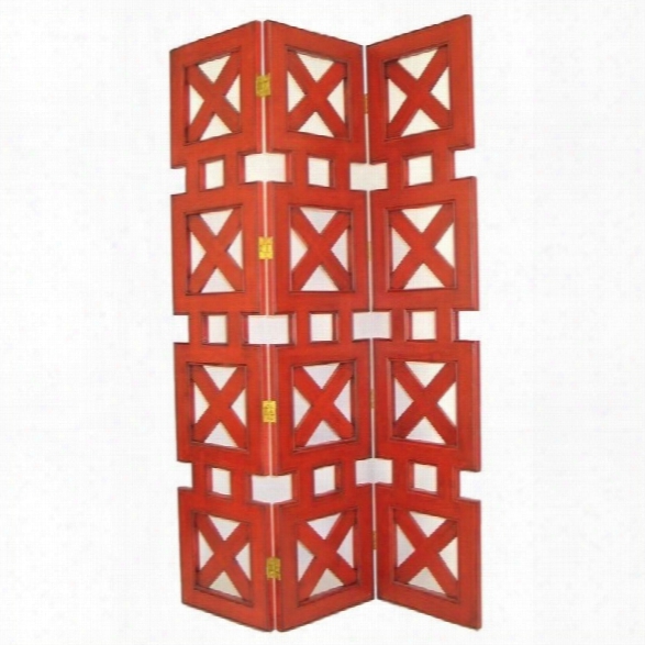 Wayborn Hunter Room Divider In China Red