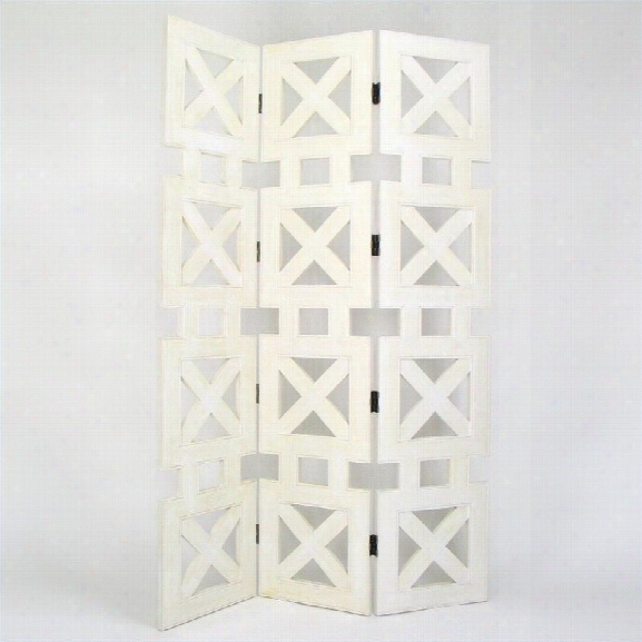 Wayborn Hunter Room Divider In Whitewash