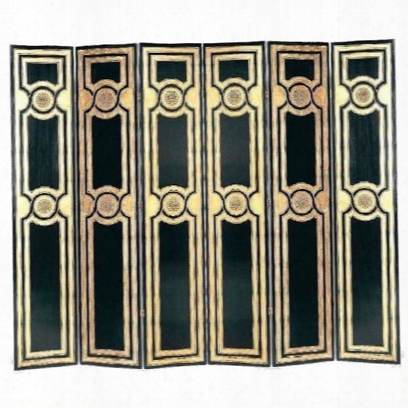 Wayborn Room Divider In Black And Gold