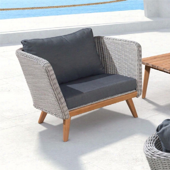 Zuo Grace Bay Outdoor Arm Chair In Natural And Gray