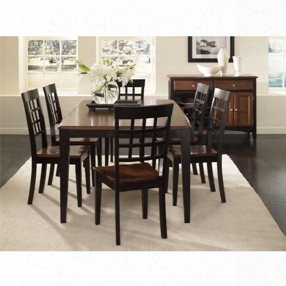 A-america Bristol Point 8 Piece Dining Set In Espresso