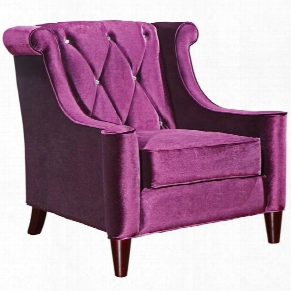 Armen Living Barrister Tufted Club Chair In Purple