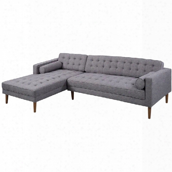 Armen Living Element Left Sectional In Dark Gray