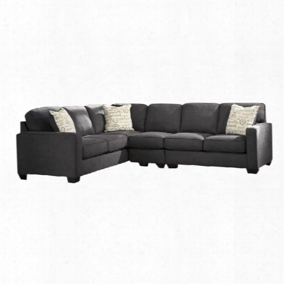 Ashley Alenya Left Corner Sectional With Armless Chair In Charcoal