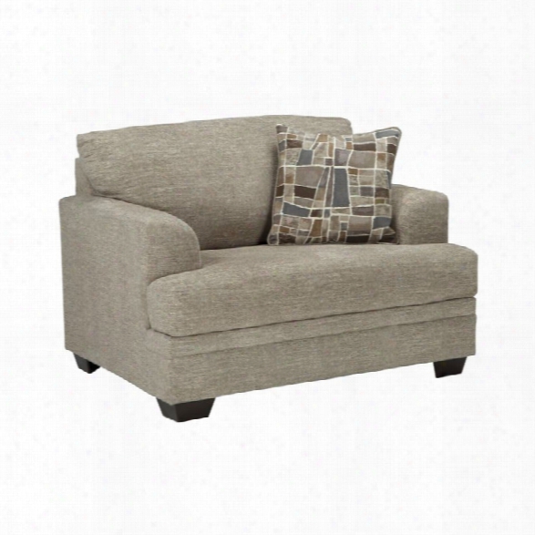 Ashley Barrish Faux Leather Accent Chair In Sisal