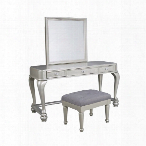 Ashley Coralayne 3 Piece Bedroom Vanity Set In Silver