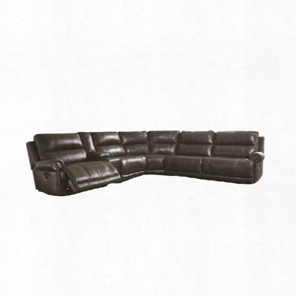 Ashley Dak Durablend 6 Piece Power Reclining Sectional In Antique