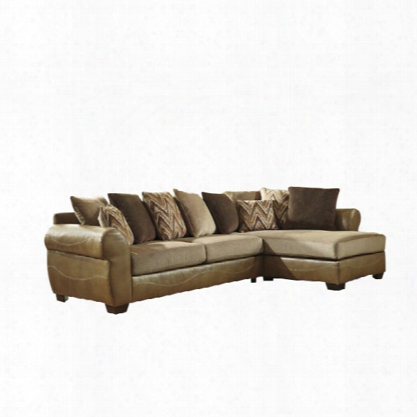 Ashley Declain 2 Piece Right Facing Sectional In Sand