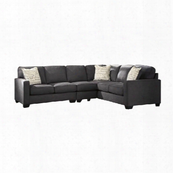 Ashley Furniture Alenya Right Facing 3 Piece Sectional In Charcoal