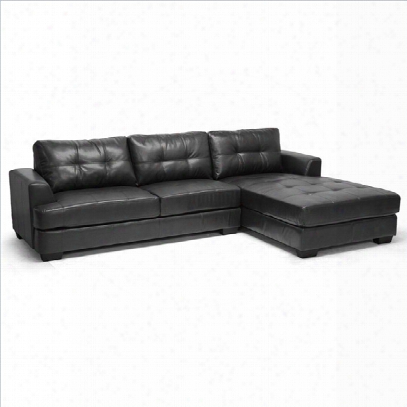 Baxton Studio Dobson Sectional Sofa In Black