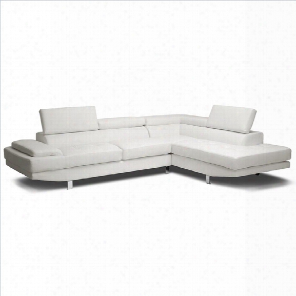 Baxton Studio Selma Sectional Sofa In White