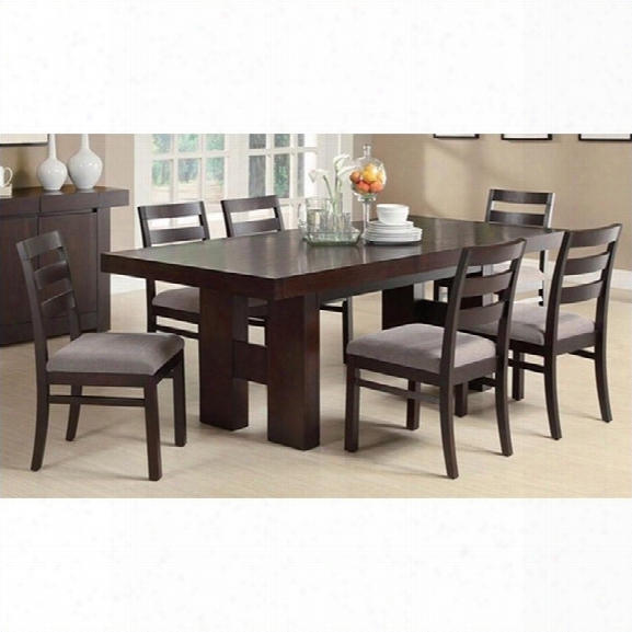 Coaster Dabny 7 Piece Dining Set Light Ash