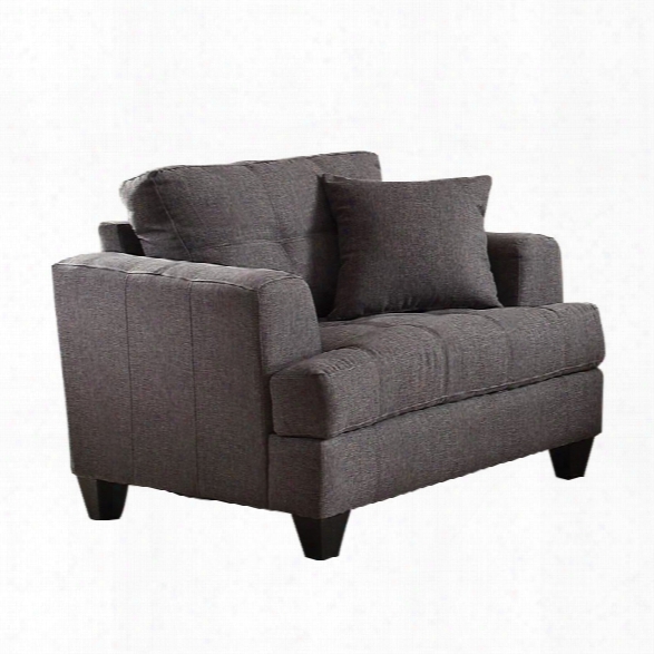 Coaster Samuel Tufted Chair In Charcoal