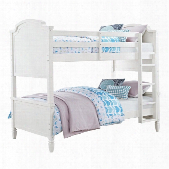 Dorel Living Vivienne Twin Over Twin Bunk Bed In White