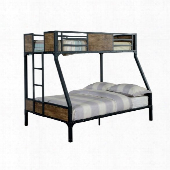 Furniture Of America Baron Twin Over Full Bunk Bed In Black