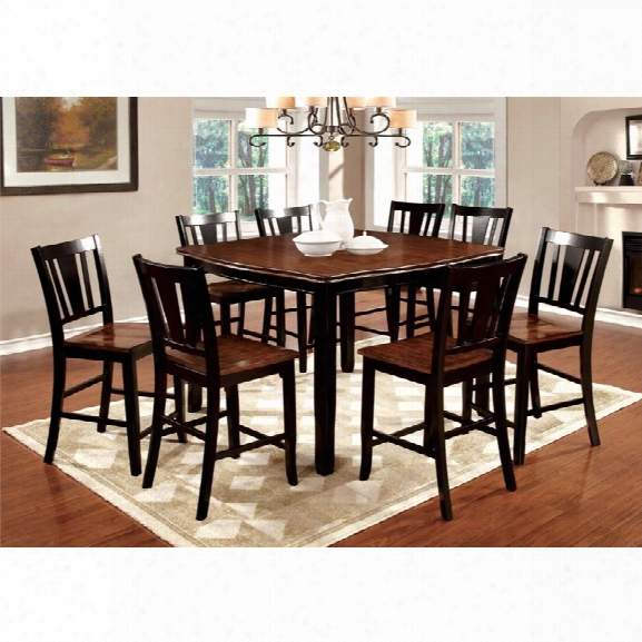 Furniture Of America Delila 9 Piece Extendable Counter Dining Set