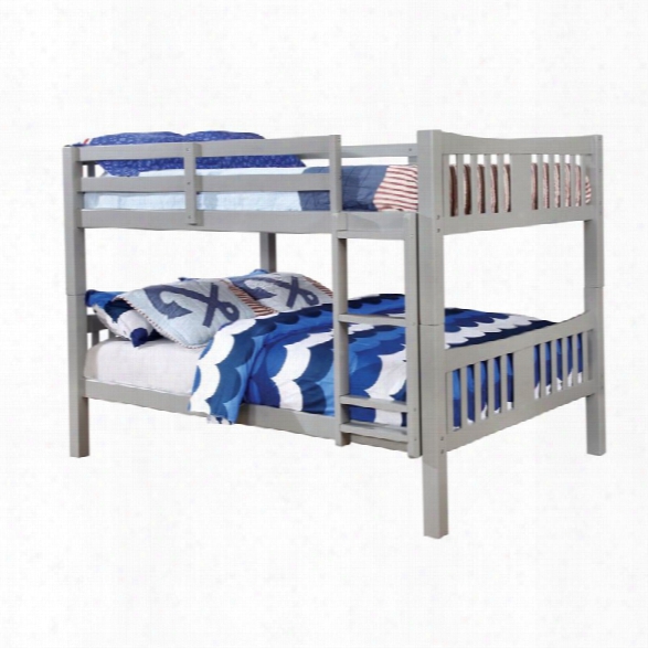 Furniture Of America Edith Full Over Full Bunk Bed In Gray