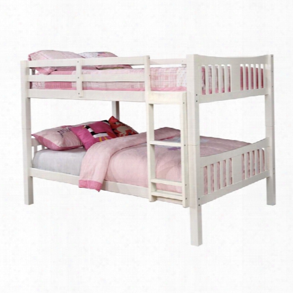 Furniture Of America Edith Full Over Full Bunk Bed In White