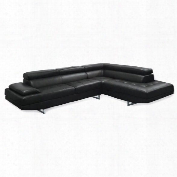 Furniture Of America Fuchantel Sectional In Black