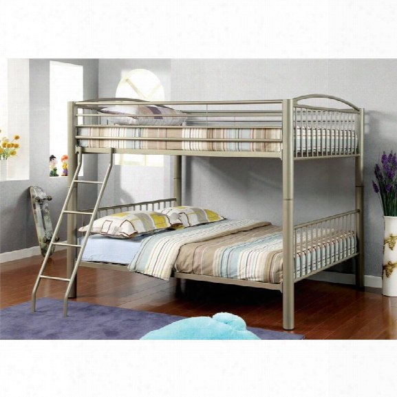 Furniture Of America Lohani Full Over Full Metal Bunk Bed In Gold