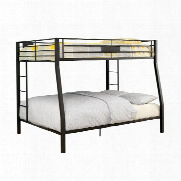 Furniture Of America Rivell Full Over Queen Metal Bunk Bed In Black