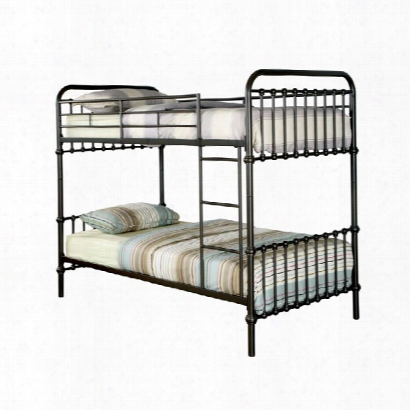 Furniture Of America Sherman Twin Over Twin Bed In Dark Bronze