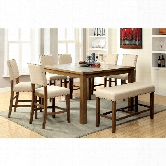 Furniture Of America Spier 8 Piece Counter Height Dining Set