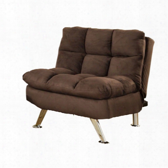 Furniture Of America Vantrilley Plush Chair In Brown