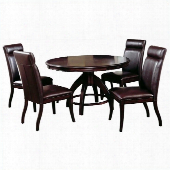 Hillsdale Nottingham 5 Piece Dining Set In Dark Walnut