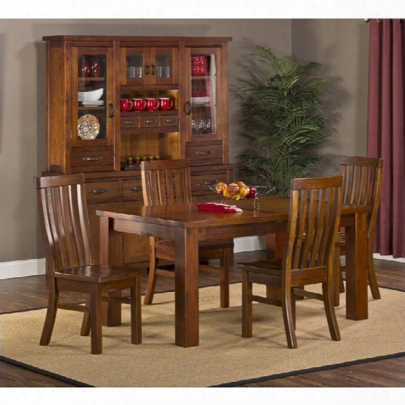 Hillsdale Outback 5 Piece Dining Set In Distressed Chestnut