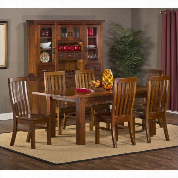 Hillsdale Outback 7 Piece Dining Set In Distressed Chestnut