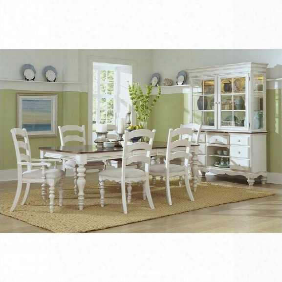 Hillsdale Pine Island 7 Pc Dining Set With Ladder Back Chairs