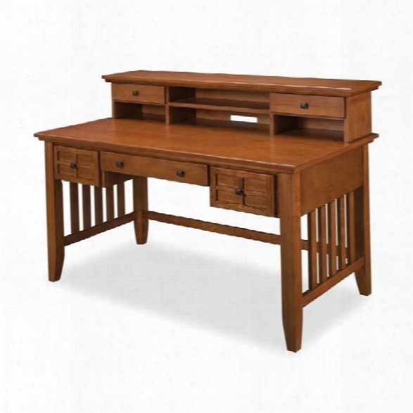 Home Styles Arts & Crafts Executive Computer Desk With Hutch