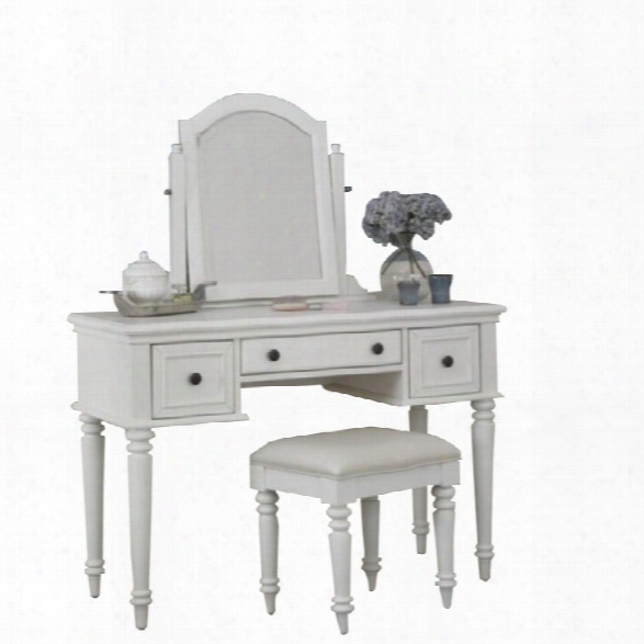 Home Styles Bermuda Idle Show And Bench In White Finish