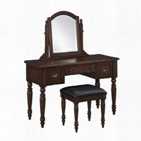 Home Styles Country Comfort Vanity And Bench In Aged Bourbon