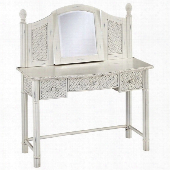 Home Styles Marco Island Vanity And Mirror In White