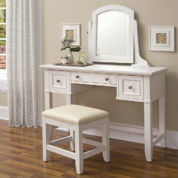 Home Styles Naples White Vanity And Bench