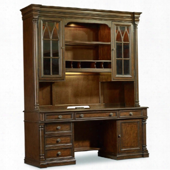 Hooker Furniture Leesburg Computer Desk And Hutch In Rich Mahogany