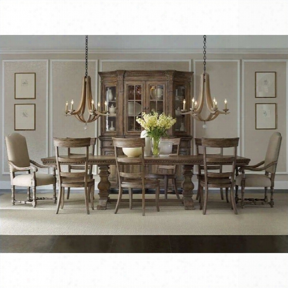 Hooker Furniture Sorella 13 Piece Rectangle Dining Table Set In Brown