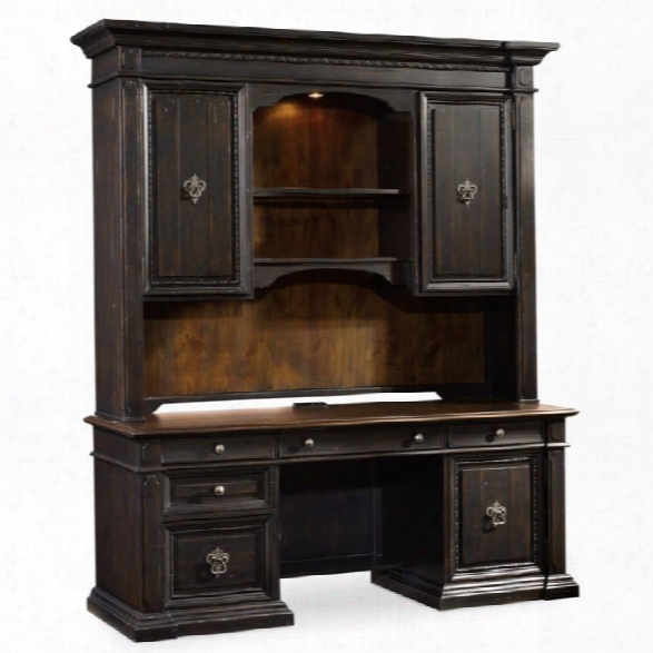 Hooker Furniture Treviso Computer Desk And Hutch In Dark Macchiato