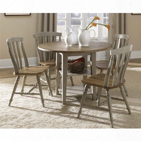 Liberty Furniture Al Fresco 3 Piece Drop Leaf Dining Set In Driftwood