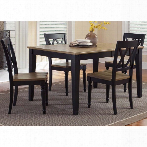 Liberty Furniture Al Fresco Ii 5 Piece Dining Set In Black