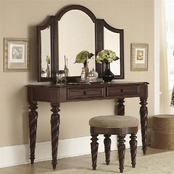 Liberty Furniture Arbor Place Bedroom Vanity Desk In Brownstone