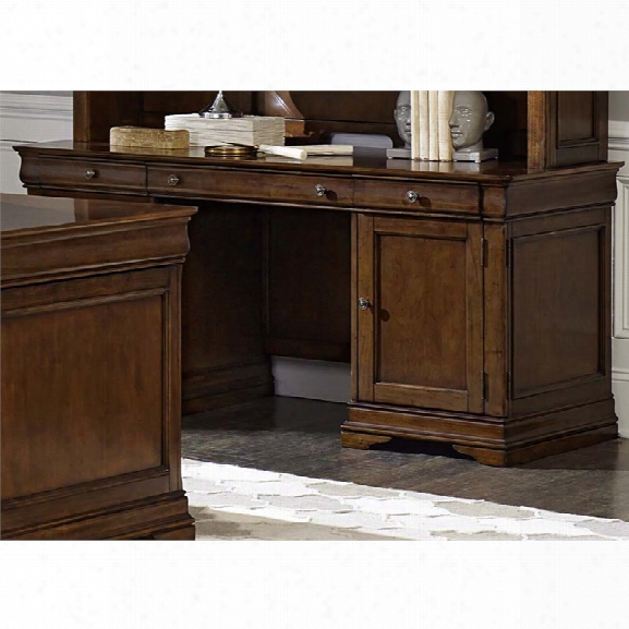 Liberty Furniture Chateau Valley Executive Computer Credenza In Cherry