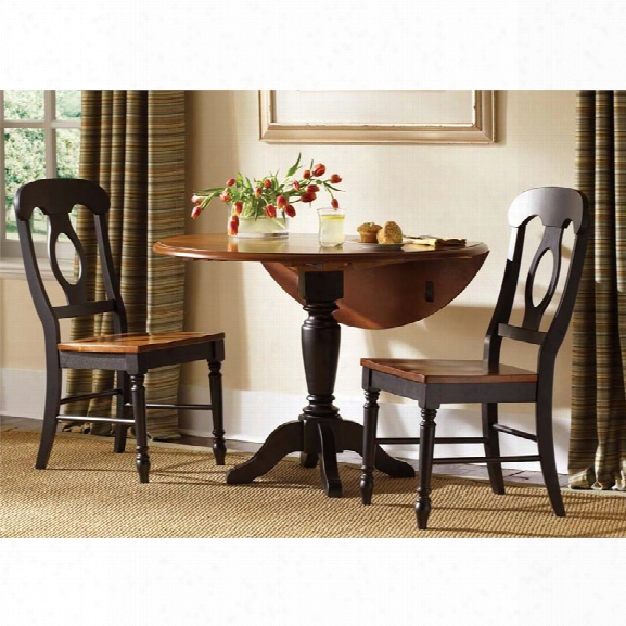 Liberty Furniture Low Country 3 Piece Drop Leaf Dining Set In Black