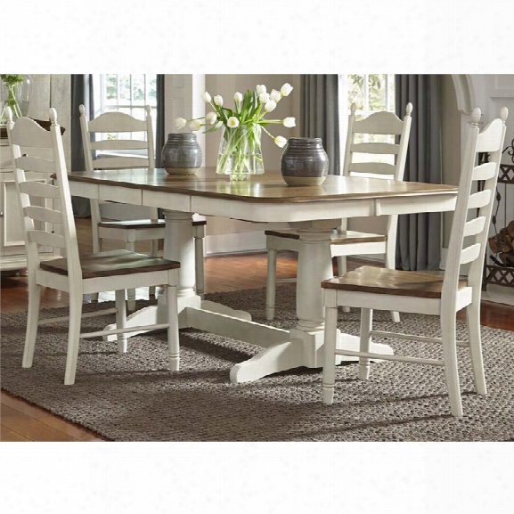 Liberty Furniture Springfield 5 Piece Double Pedestal Dining Set