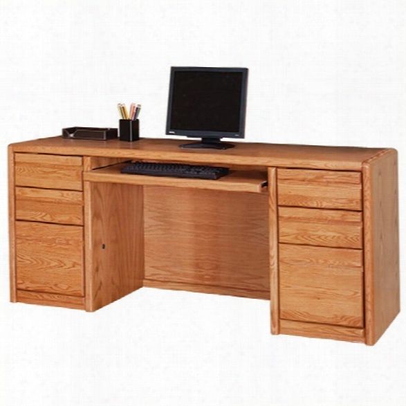 Martin Furniture Contemporary Computer Credenza In Medium Oak